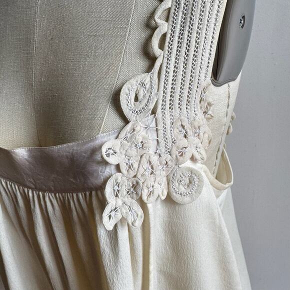 STELLA McCARTNEY Ivory Silk and Lace Cottage Core Tank Top - Picture 7 of 11